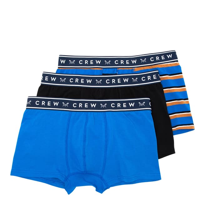 Crew Clothing Navy/Blue/White 3 Pack Solid Boxers