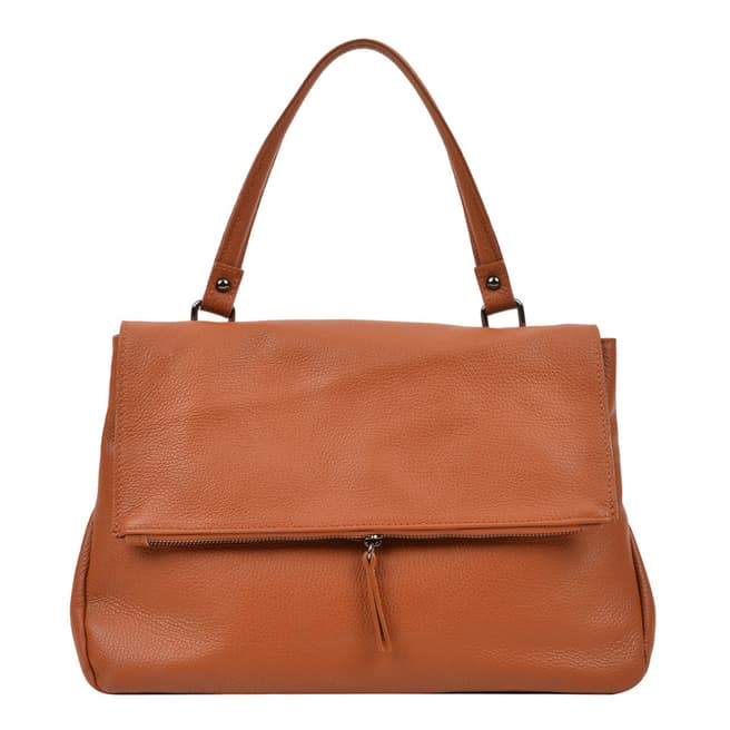 Carla Ferreri Brown Leather Handbag