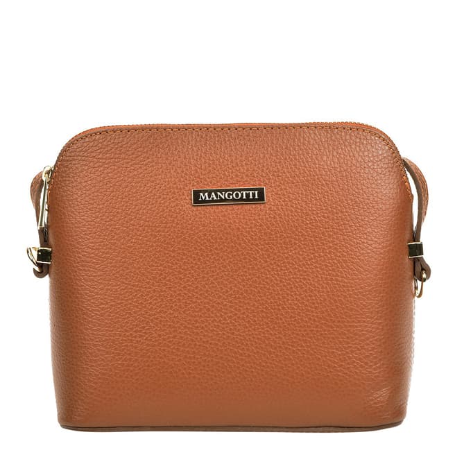Mangotti Bags Cognac Leather Crossobody Bag