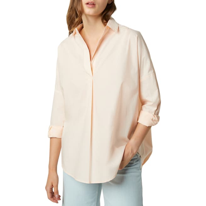 French Connection Light Pink Poplin Long Sleeve Shirt 
