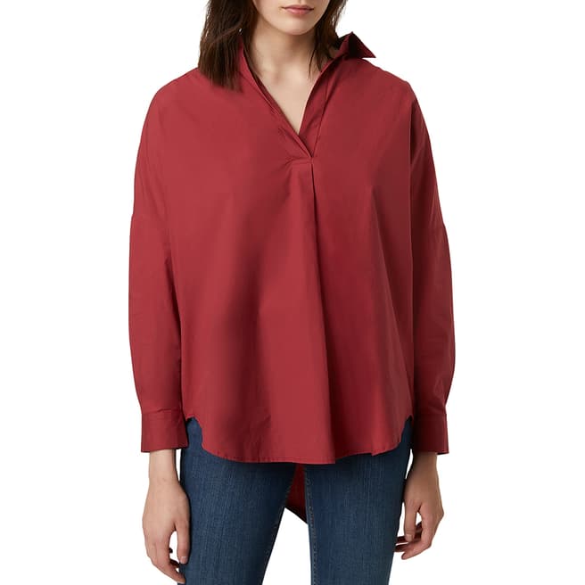 French Connection Pink Poplin Long Sleeve Shirt 