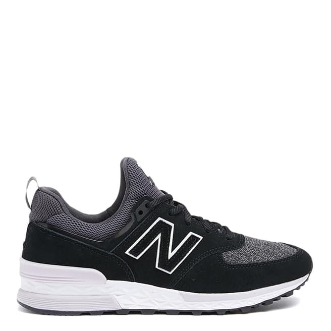 New Balance Black & White Sport 574 Sneakers