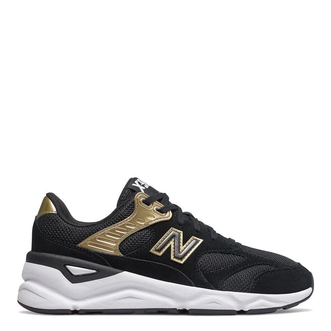 New Balance Black & Gold X-90 Sneakers