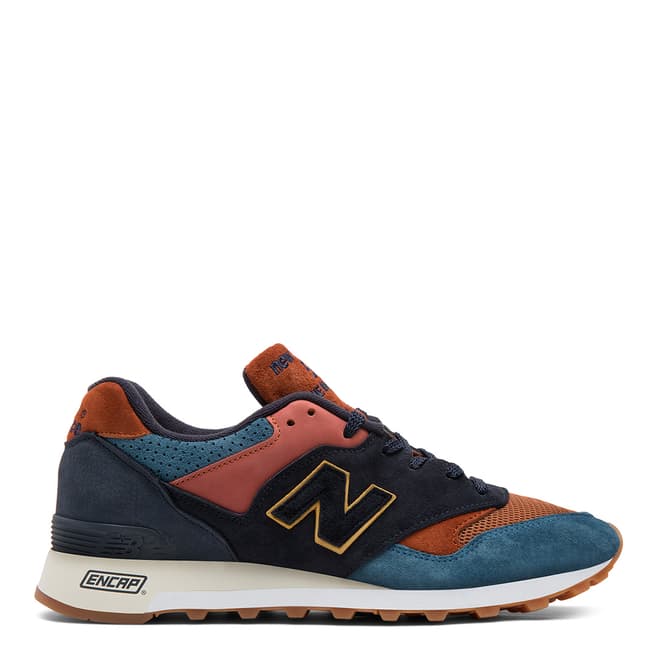 New Balance: Made in UK Blue & Orange 577 Sneakers