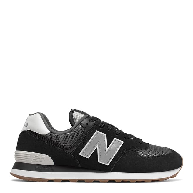 New Balance Black & Grey 574 Lifestyle Sneakers