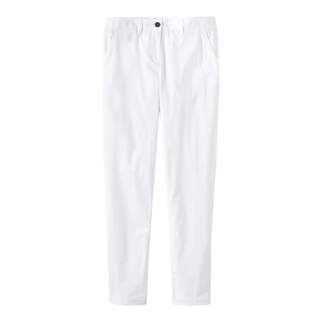 Crew Clothing White Cotton Chino Trouser