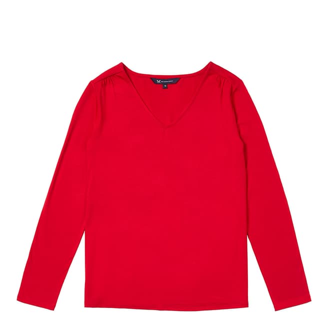 Crew Clothing Red Long slvelly top