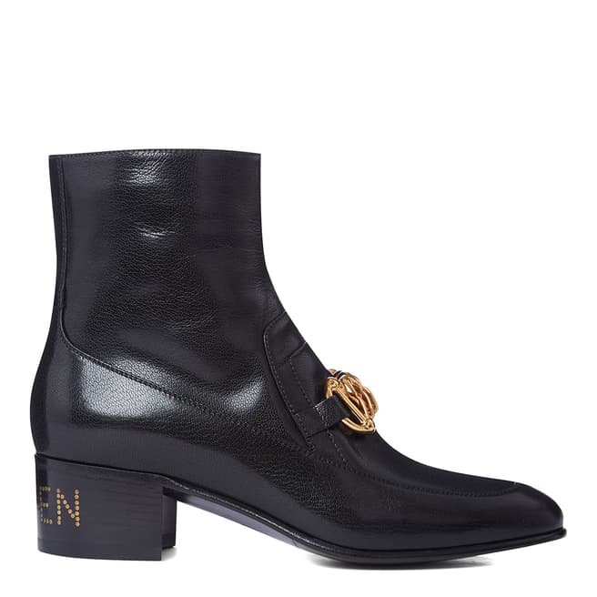 Gucci Black Leather Ankle Boots