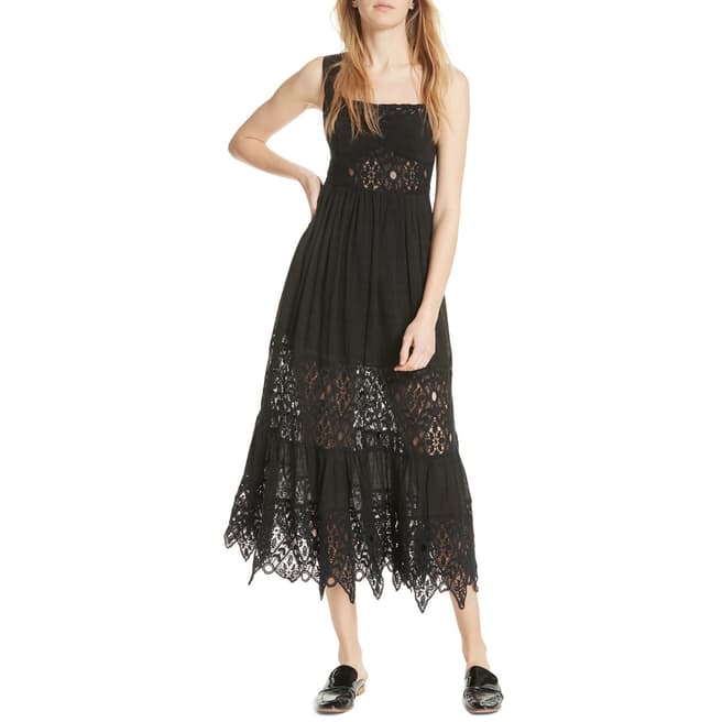 Free People Black Caught Your Eye Maxi Dress