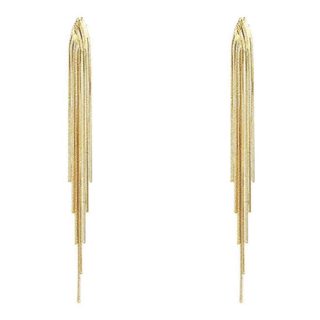 Chloe Collection by Liv Oliver 18K Gold Plated Tassel Earrings