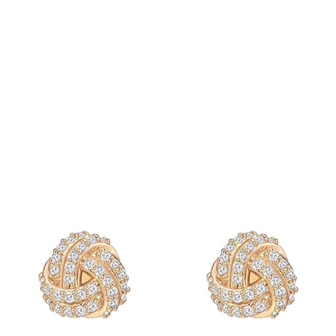 Chloe Collection by Liv Oliver 18K Gold Plated Knot Stud Earrings