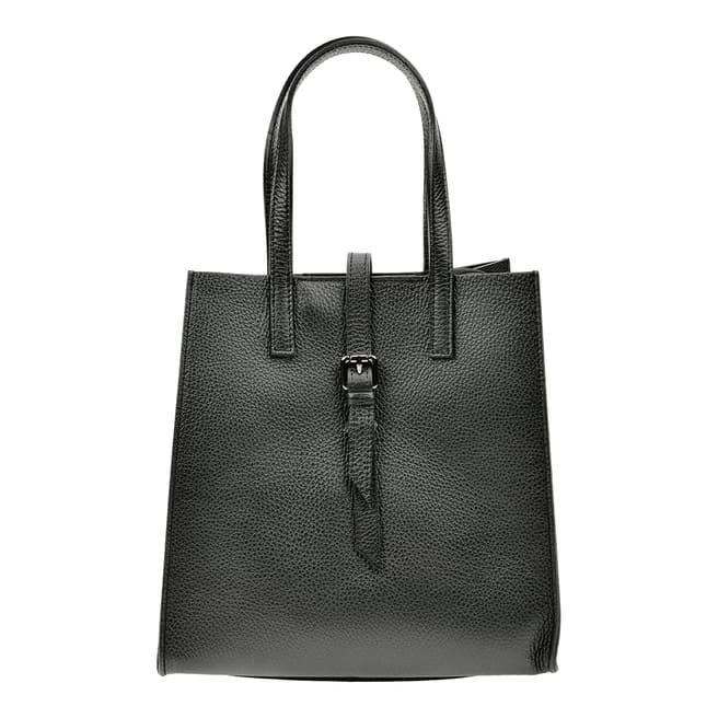 Anna Luchini Black Leather Shoulder Bag