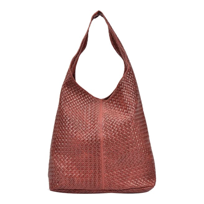 Mangotti Bags Burgundy Leather Shoulder Bag