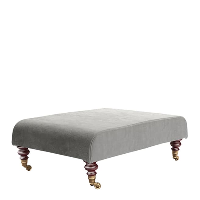 sofa.com Ottoman Medium Rectangular Footstool in Squirrel Cotton Matt Velvet