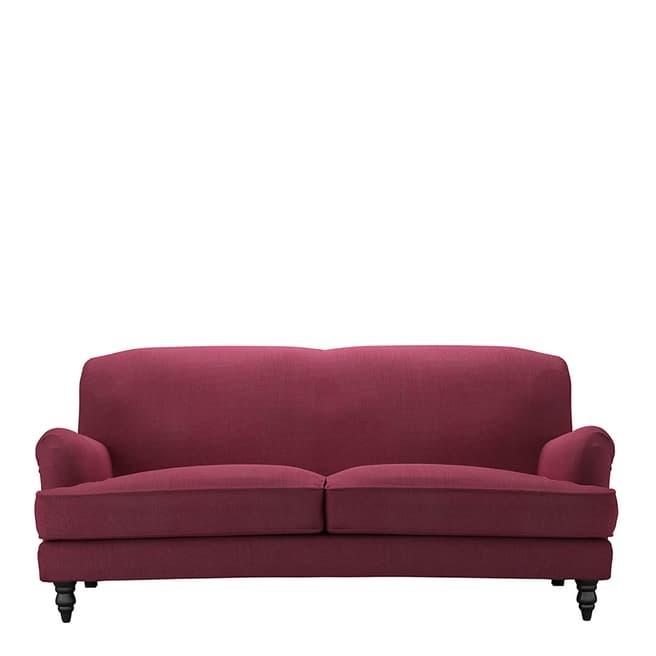 sofa.com Snowdrop 3 Seat Sofa in Boysenberry Brushed Linen Cotton