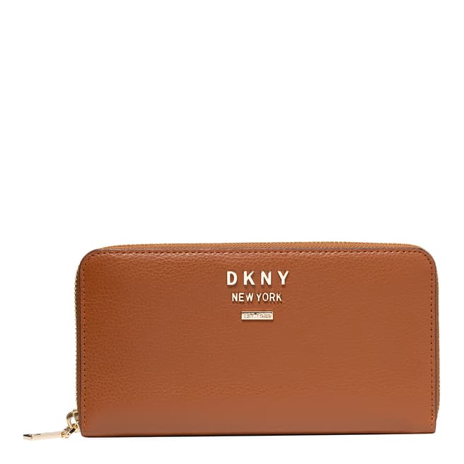 DKNY Caramel Large Whitney Zip Around Wallet