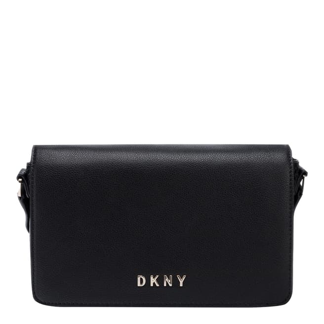 DKNY Black Clara Flap Shoulder Bag