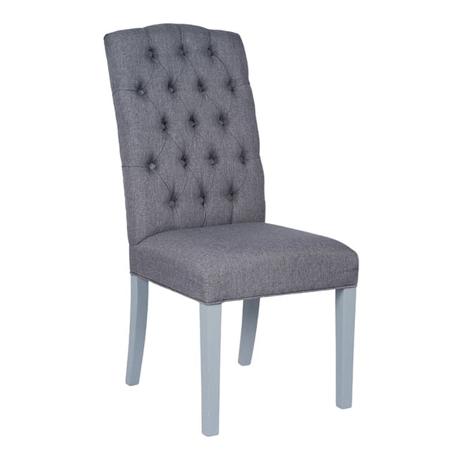 Pacific Life Grey Linen & Wood Dining Chair