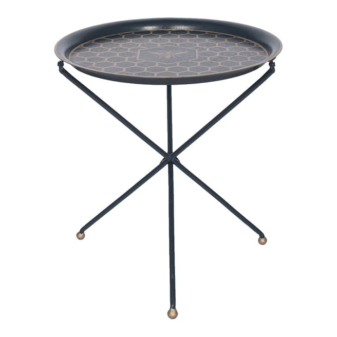 Pacific Life Black Honeycomb Handpainted Foldable Tray Table