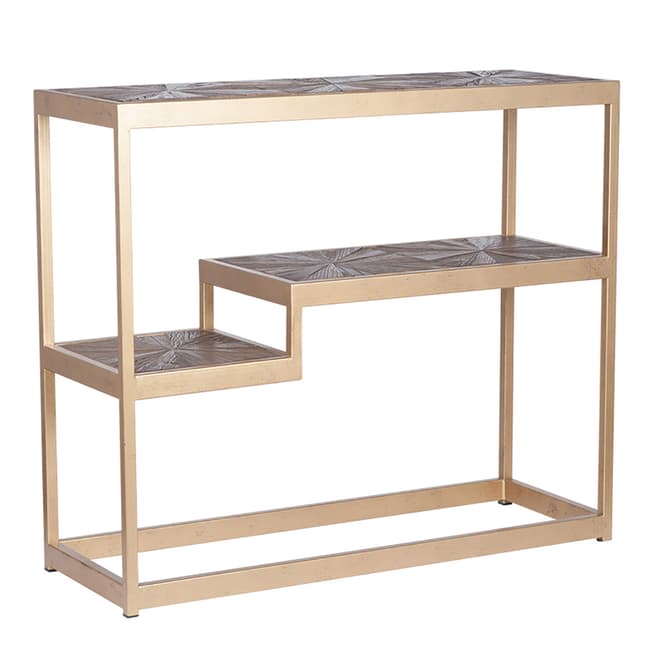 Pacific Life Recycled Elm Wood & Iron Console Table