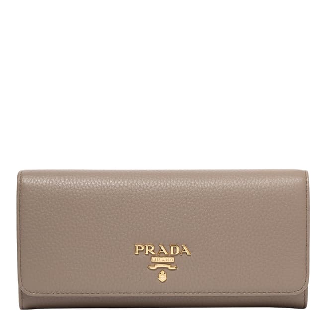 Prada Grey Prada Leather Cardholder Wallet