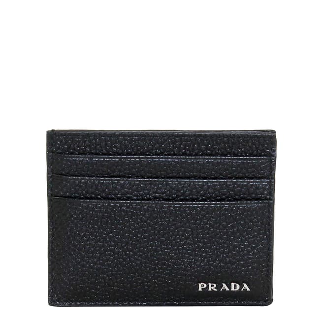 Prada Black Leather Card Holder 