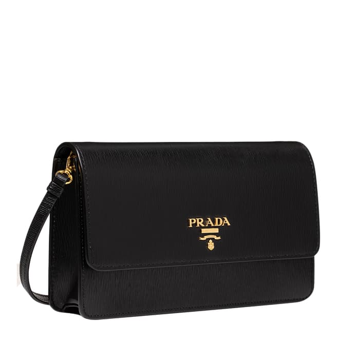 Prada Black Prada Leather Crossbody Bag