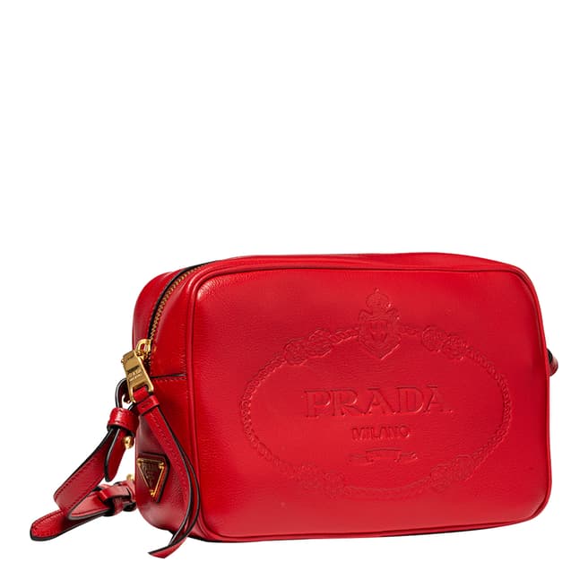 Prada Red Prada Leather Crossbody Bag