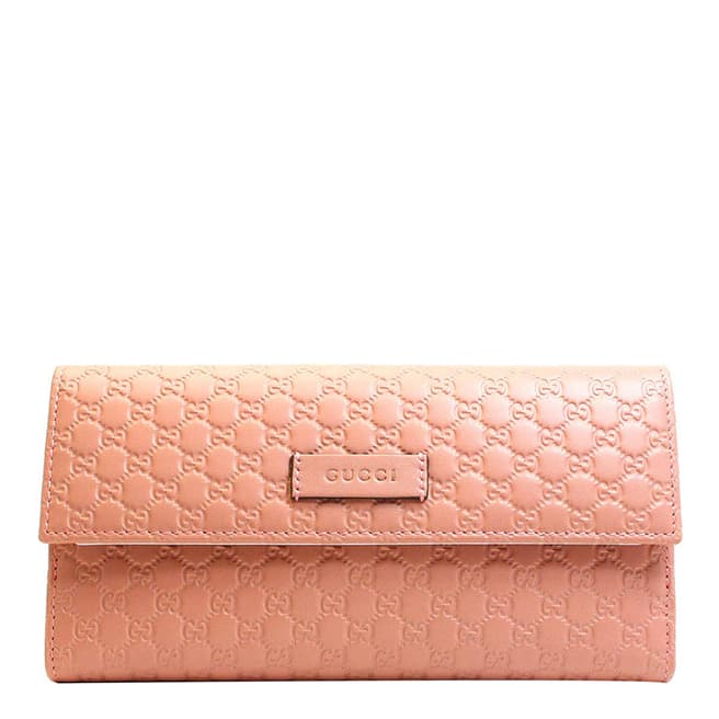 Gucci Pink Guccissima Leather Wallet