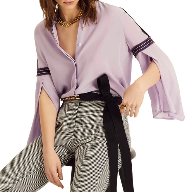 Amanda Wakeley Lilac Relaxed Silk Shirt