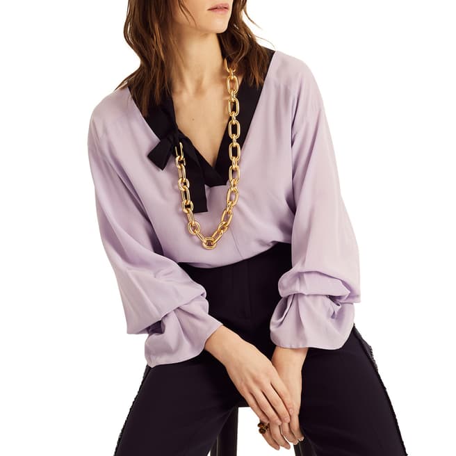 Amanda Wakeley Lilac Purple Silk Blouse