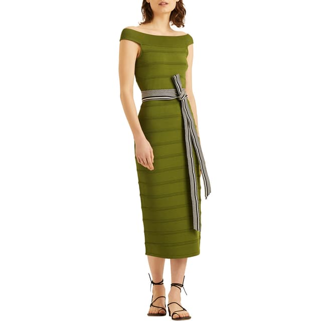 Amanda Wakeley Green Midi Knit Dress
