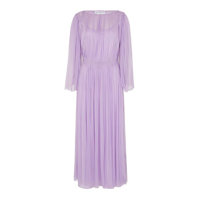 Amanda Wakeley Purple Tulle Silk Midi Dress