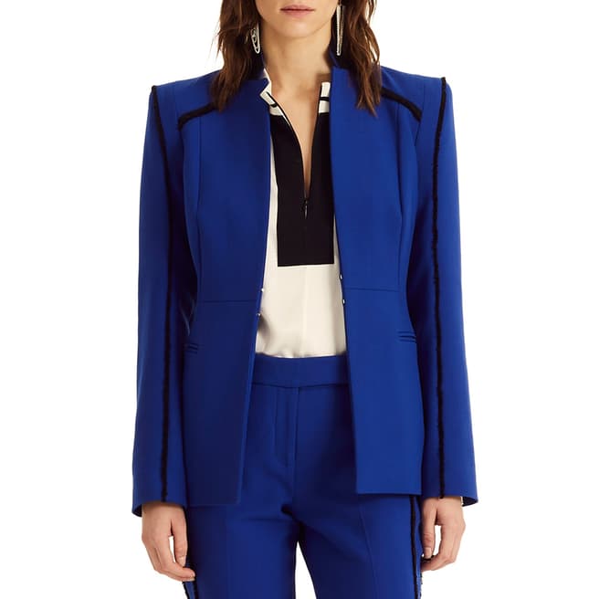 Amanda Wakeley Bright Blue Slim Sculpted Tailoring Jacket