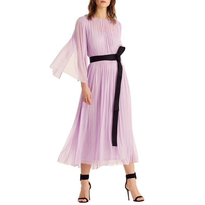 Amanda Wakeley Lilac Silk Tulle Maxi Dress