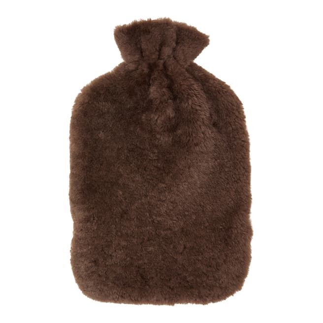 N°· Eleven Light Brown Shearling Hot Water Bottle Cover