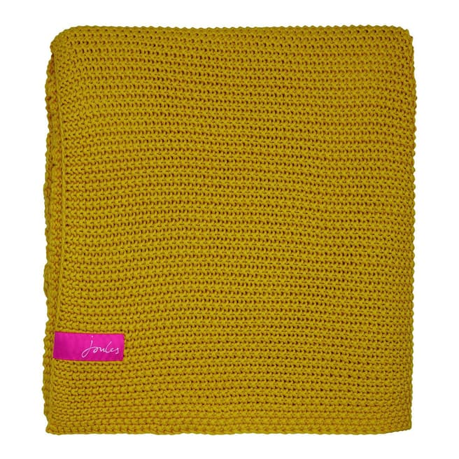 Joules Moss Stitch Throw, Gold