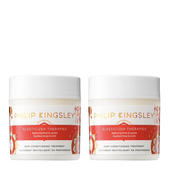 Philip Kingsley Rose & Lychee Elasticizer Deep Conditioning Treatment DUO PACK - 2 x 150ml
