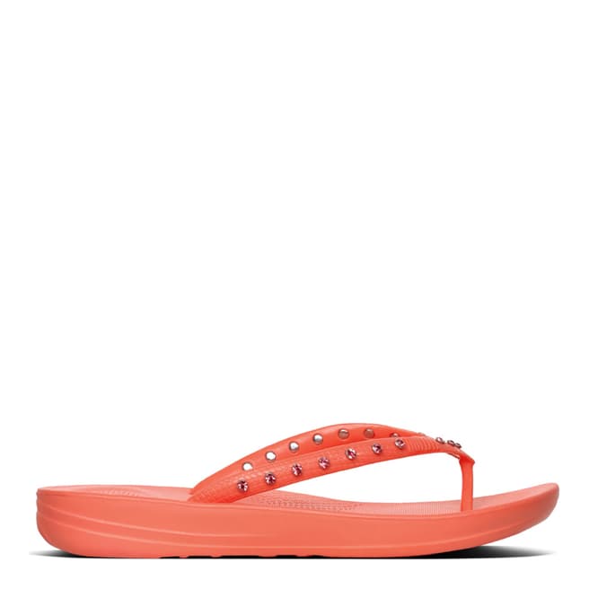 FitFlop Coral Crystal Iqushion Ergonomic Flip Flops