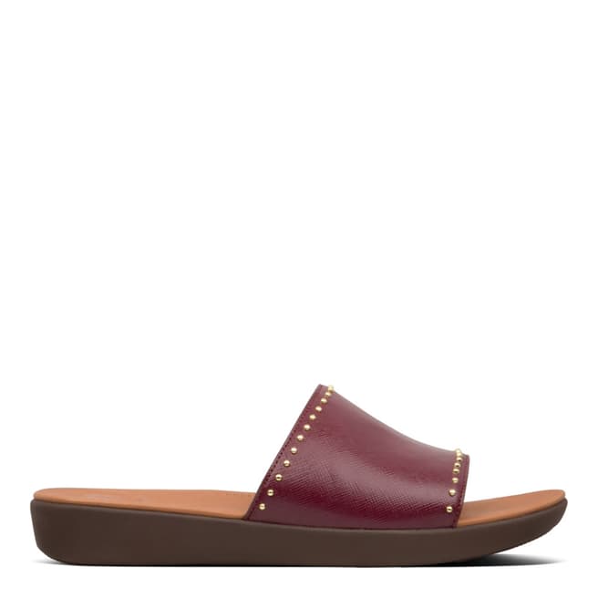 FitFlop Burgundy Sola Micro studs Slides