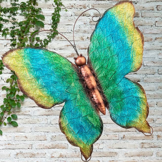Creekwood Green Metal Butterfly Wall Art