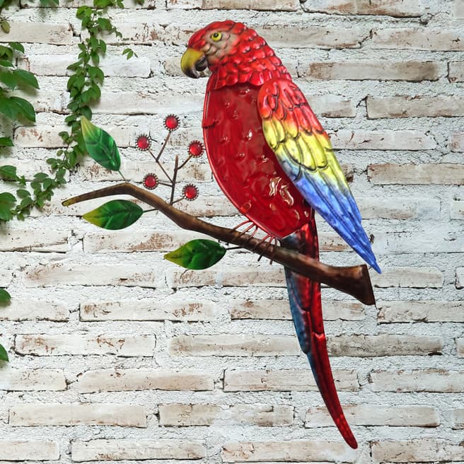 Creekwood Parrot Glass Wall Art