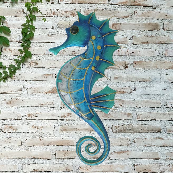 Creekwood Seahorse Glass Wall Art