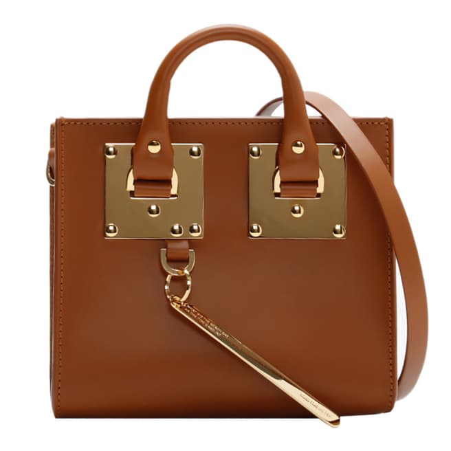 Sophie Hulme Brown Albion Box Leather Tote Bag