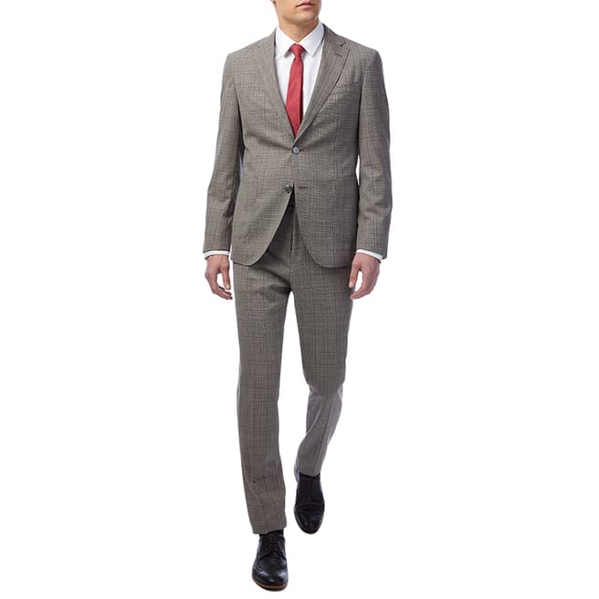 BOSS Beige Novem/Brite Tailored Wool Suit