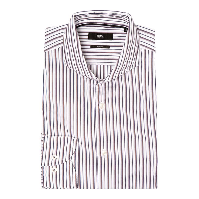 BOSS Multi Stripe Jemerson Slim Cotton Shirt
