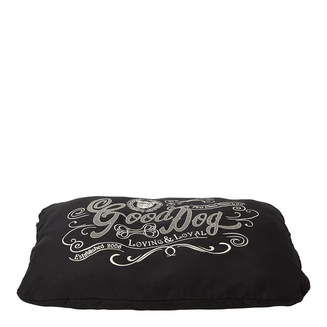 House Of Paws Black Good Dog Bed Cushion, L/XL