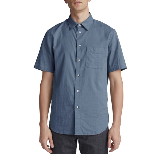 Rag & Bone Blue Short Sleeve Beach Shirt