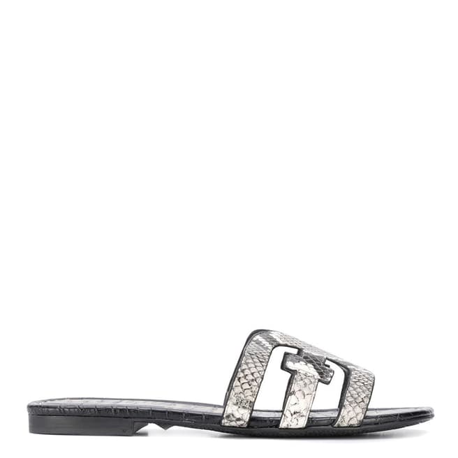 Sam Edelman Black & White Exotic Bay Slide Sandals