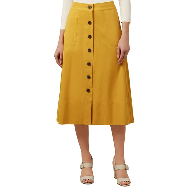 Hobbs London Yellow Celina Skirt